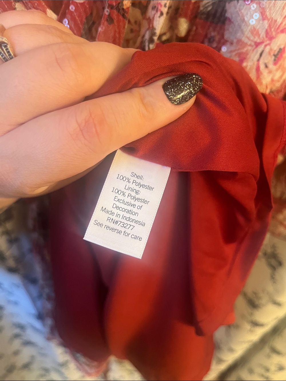 LC Lauren Conrad NWT Sequin Floral Wrap Mini Dress - Picture 7 of 7